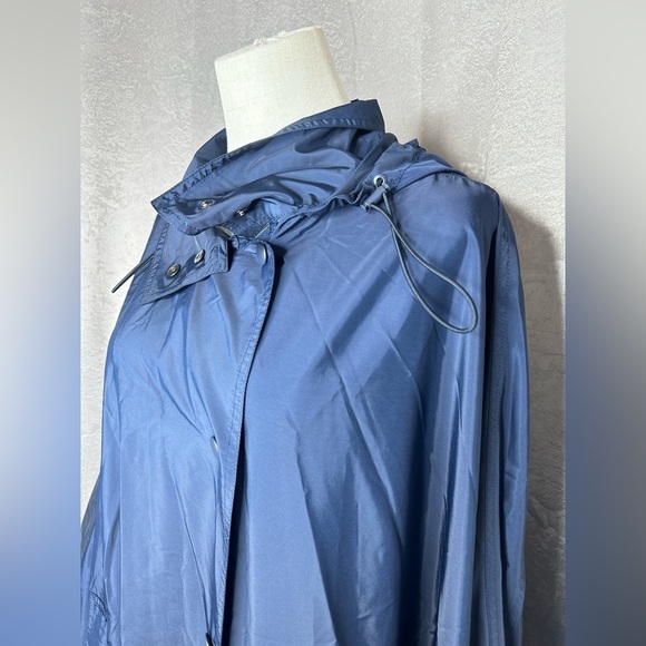NWT Zara Women’s Navy Blue Hooded Poncho Limited Edition Sz Medium - Picture 6 of 11